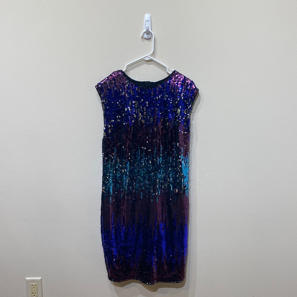 Shein Curve Sleeveless Sequins Mini Dress
